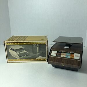 Park Sherman Mail Scale Postage Computer 1968 Black Walnut 6010 Works Vintage C3